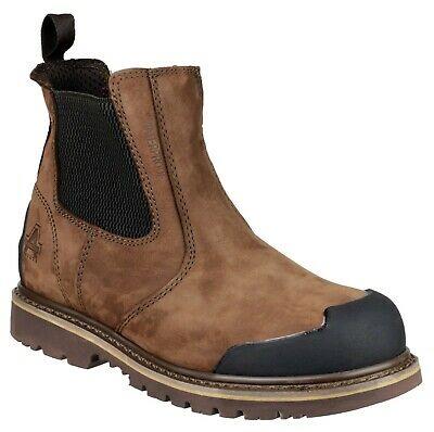Amblers S3 brown leather steel toe-cap/midsole safety dealer boot #FS225