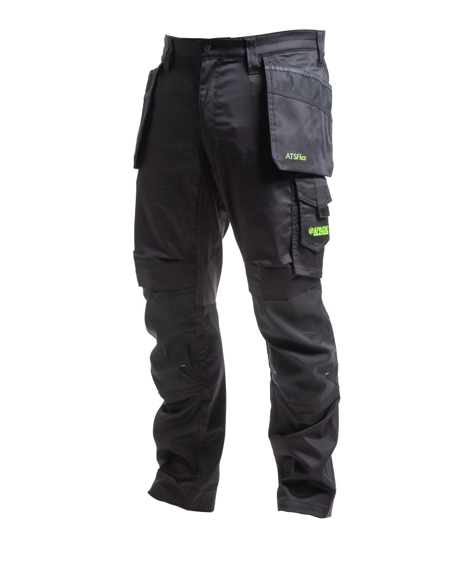Apache Bancroft slim fit stretch flex holster knee pad pockets work trousers