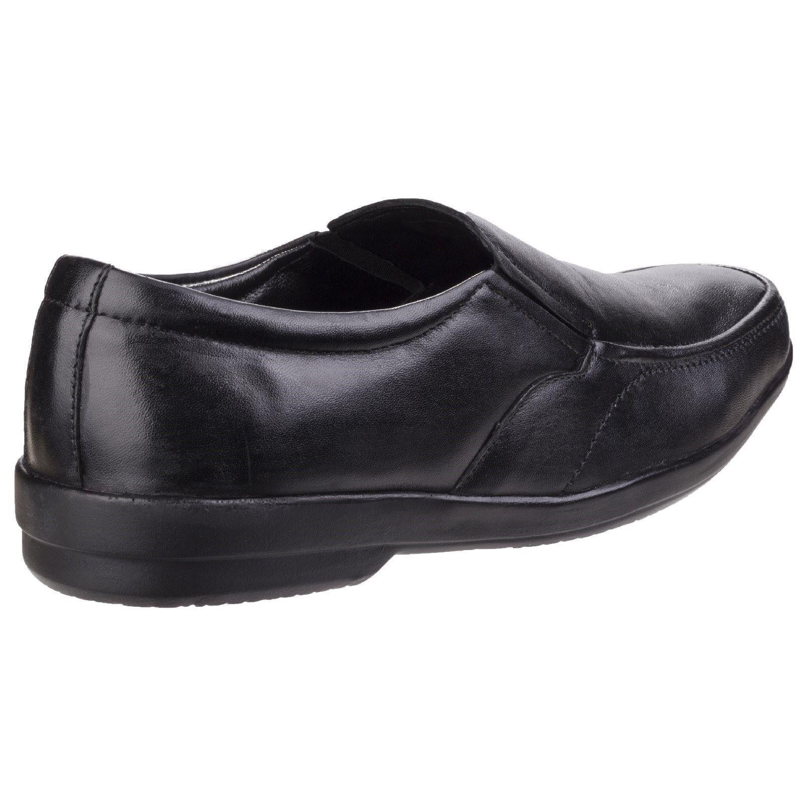Fleet and Foster Alan black leather slip-on formal shoe