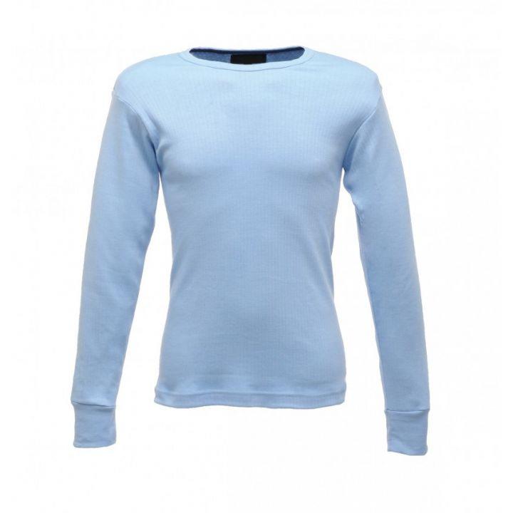 Regatta blue men's thermal long sleeve shirt winter base-layer #TRU112