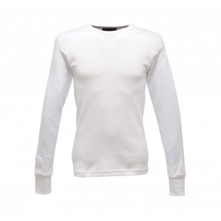 Regatta white men's thermal long sleeve shirt winter base-layer #TRU112