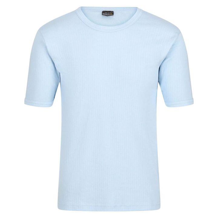 Regatta blue men's thermal short sleeve shirt winter base-layer #TRU111