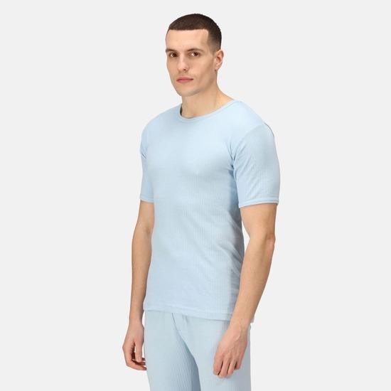 Regatta blue men's thermal short sleeve shirt winter base-layer #TRU111