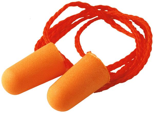 3M 1100 foam tapered corded ear plugs - pack 100