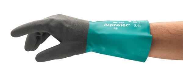 Ansell Alphatec 300mm grey nitrile grip gauntlet (pair) #58-430