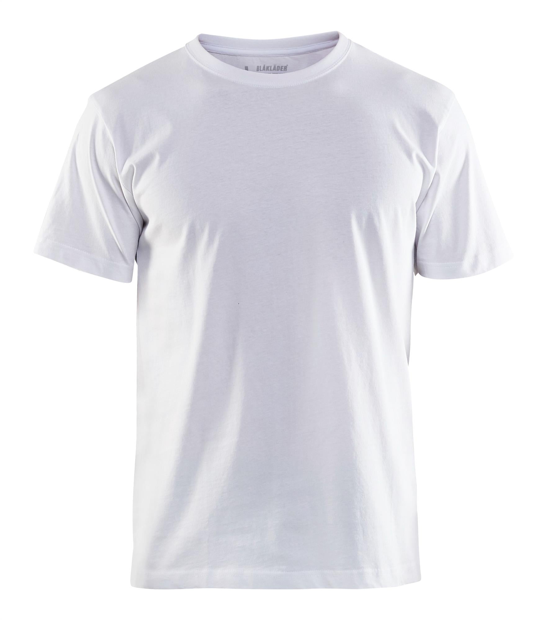 Blaklader white men's cotton short-sleeve T-shirt #3300