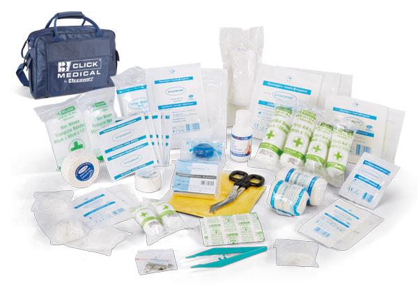 Advanced team sports first aid kit in carry bag