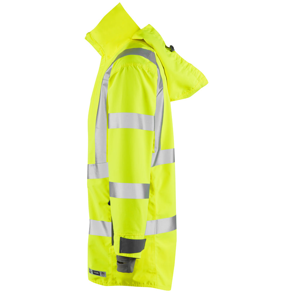 Leo Eastleigh Ecoviz yellow high visibility work anorak coat jacket #A07