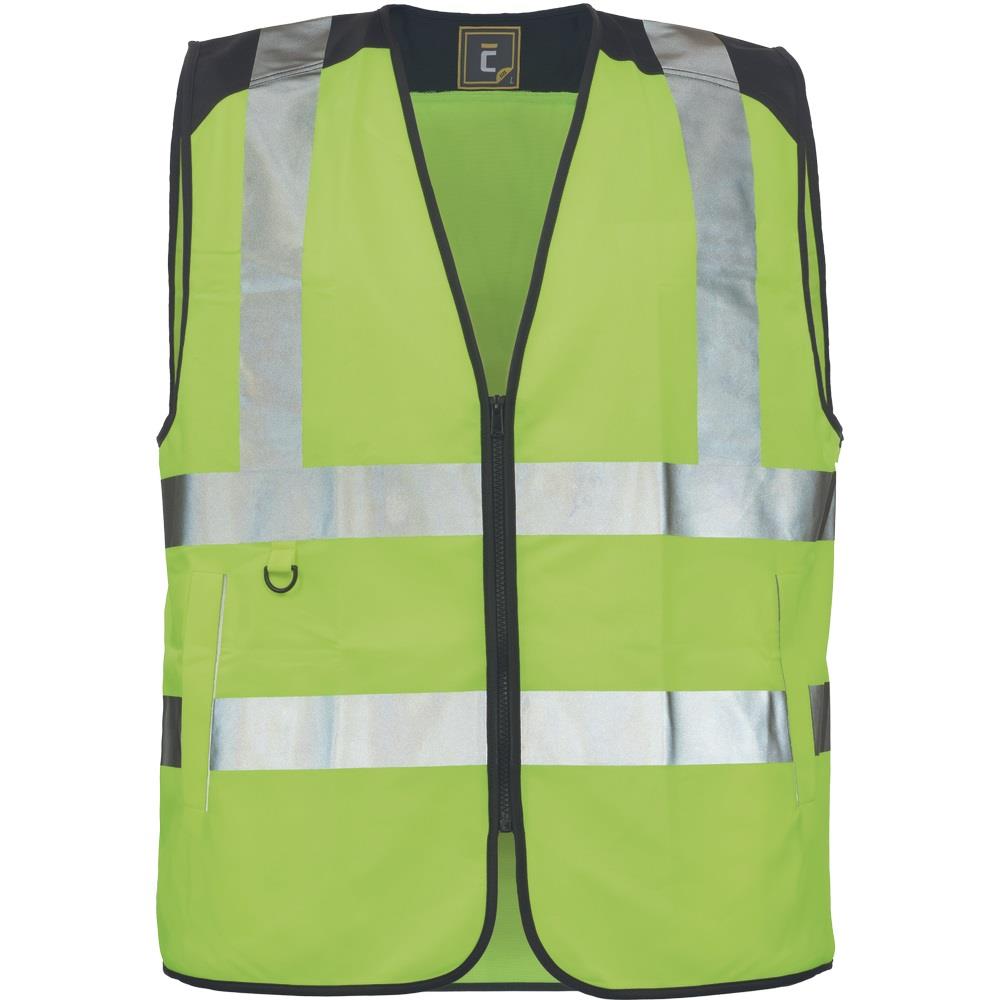 Cerva Knoxfield yellow hi-vis zip-front executive vest