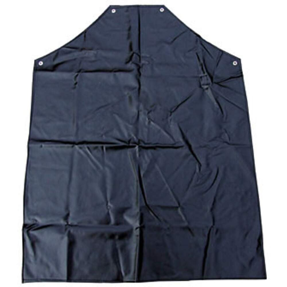 Black pvc 42'x36' waterproof heavyweight bib apron - ties not included - pack 10