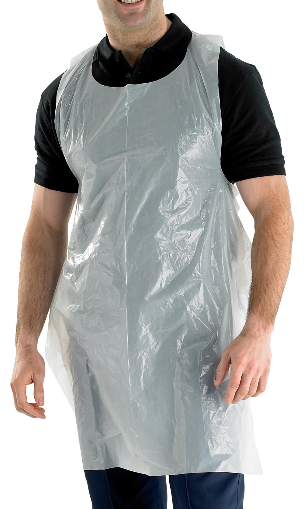 White disposable 42" X 27" bib apron - pack 1000