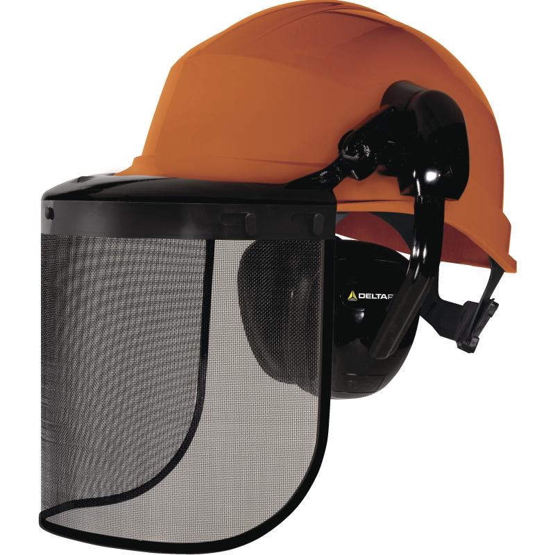 Delta Plus FORESTIER3 orange forestry chainsaw strimmer safety helmet