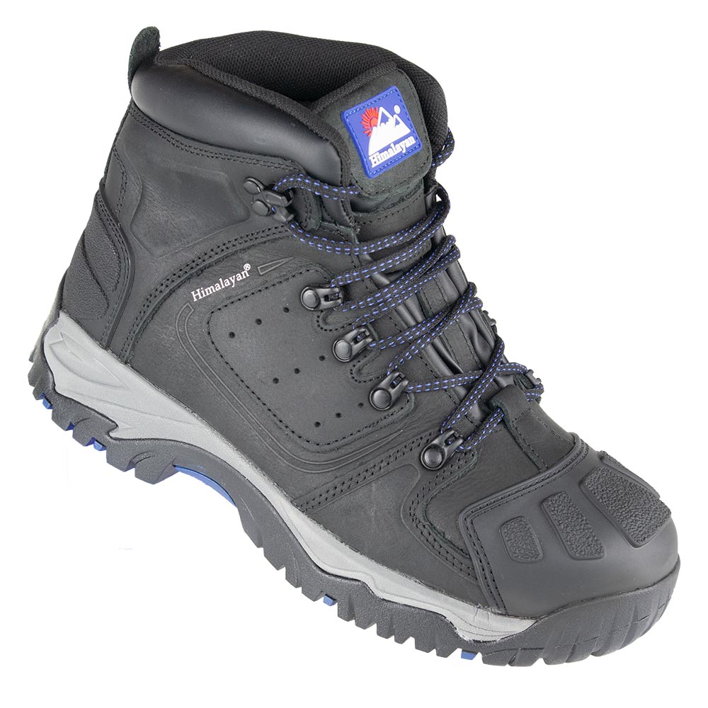 Himalayan S3 black leather steel toe/midsole scuff-cap safety boot #5206