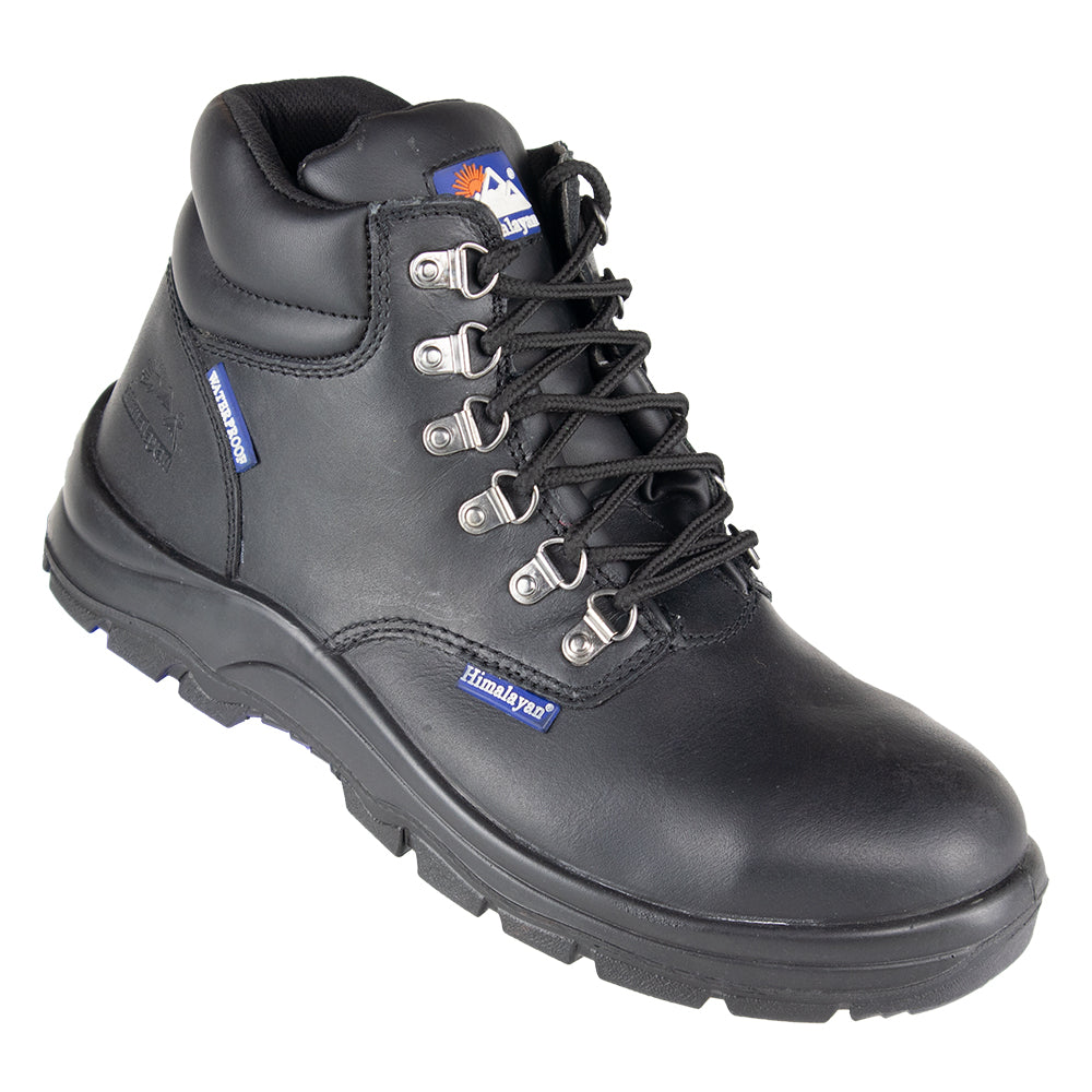 Himalayan S3 black leather waterproof steel toe/midsole safety boot #5220