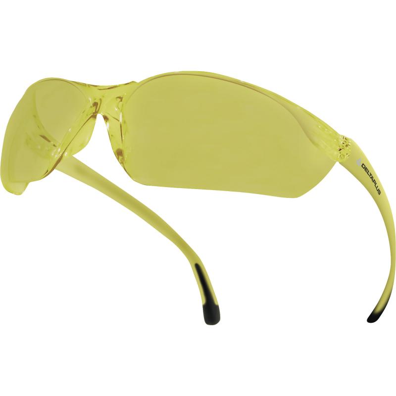 Delta Plus MEIA yellow polycarbonate safety spectacle glasses