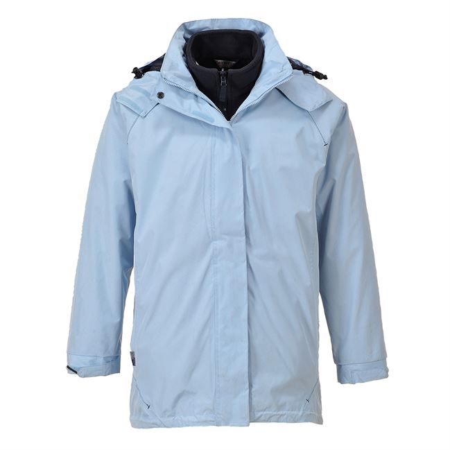 Portwest Elgin sky blue 3-in-1 waterproof ladies jacket #S571