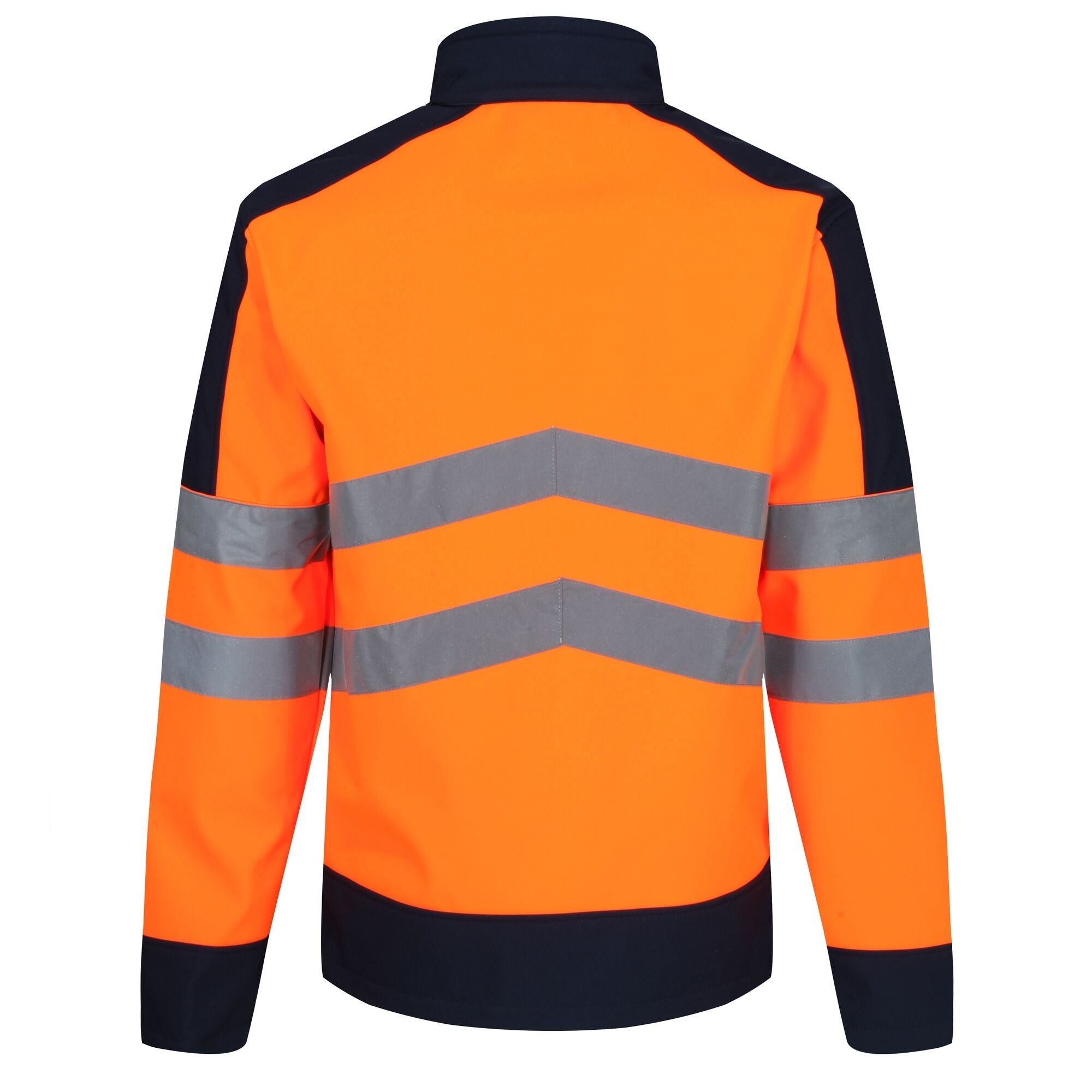 Regatta orange/navy men's hi-vis waterproof breathable softshell jacket #TRA625