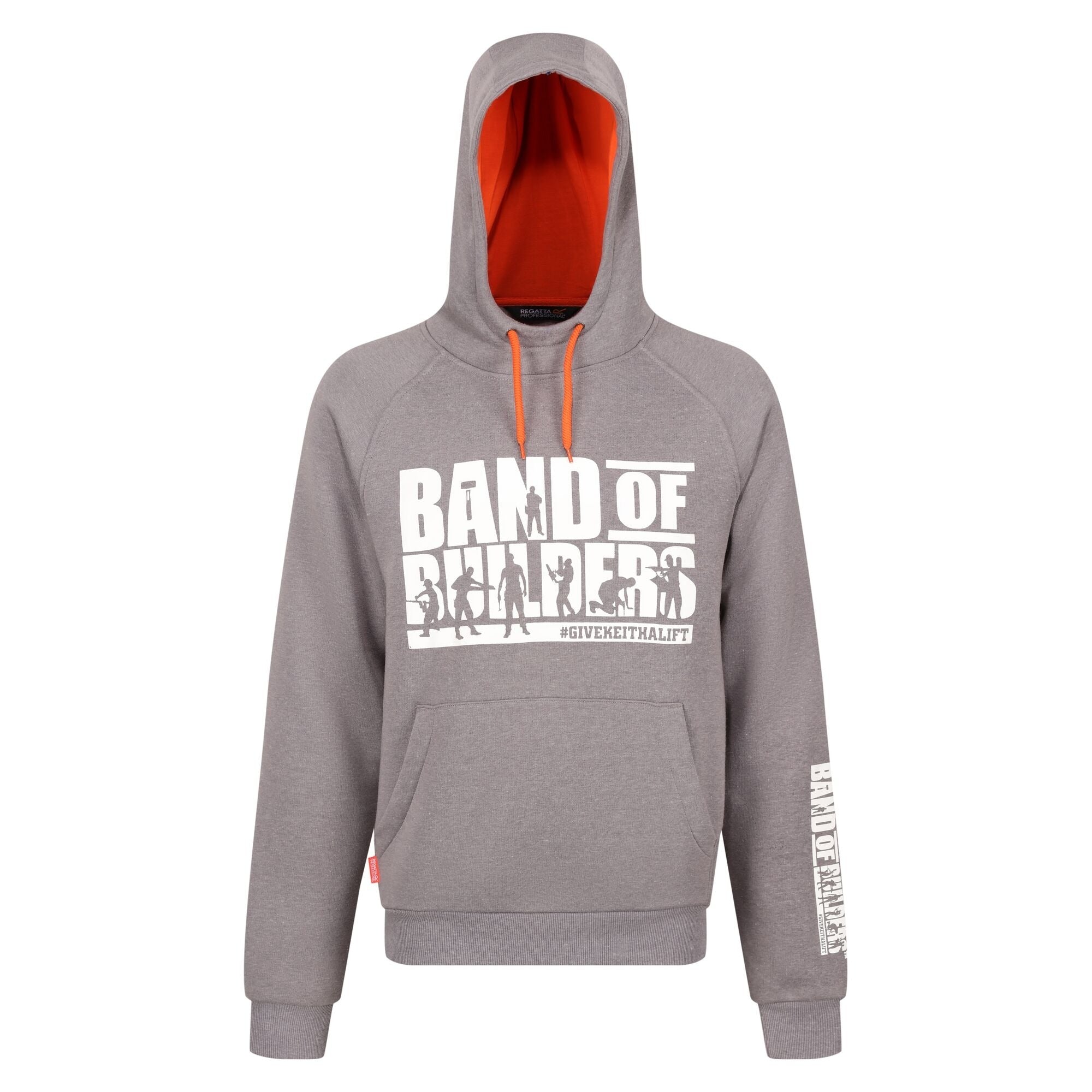 Regatta Band of Builders grey marl men's sustainable work hoodie #TRF633