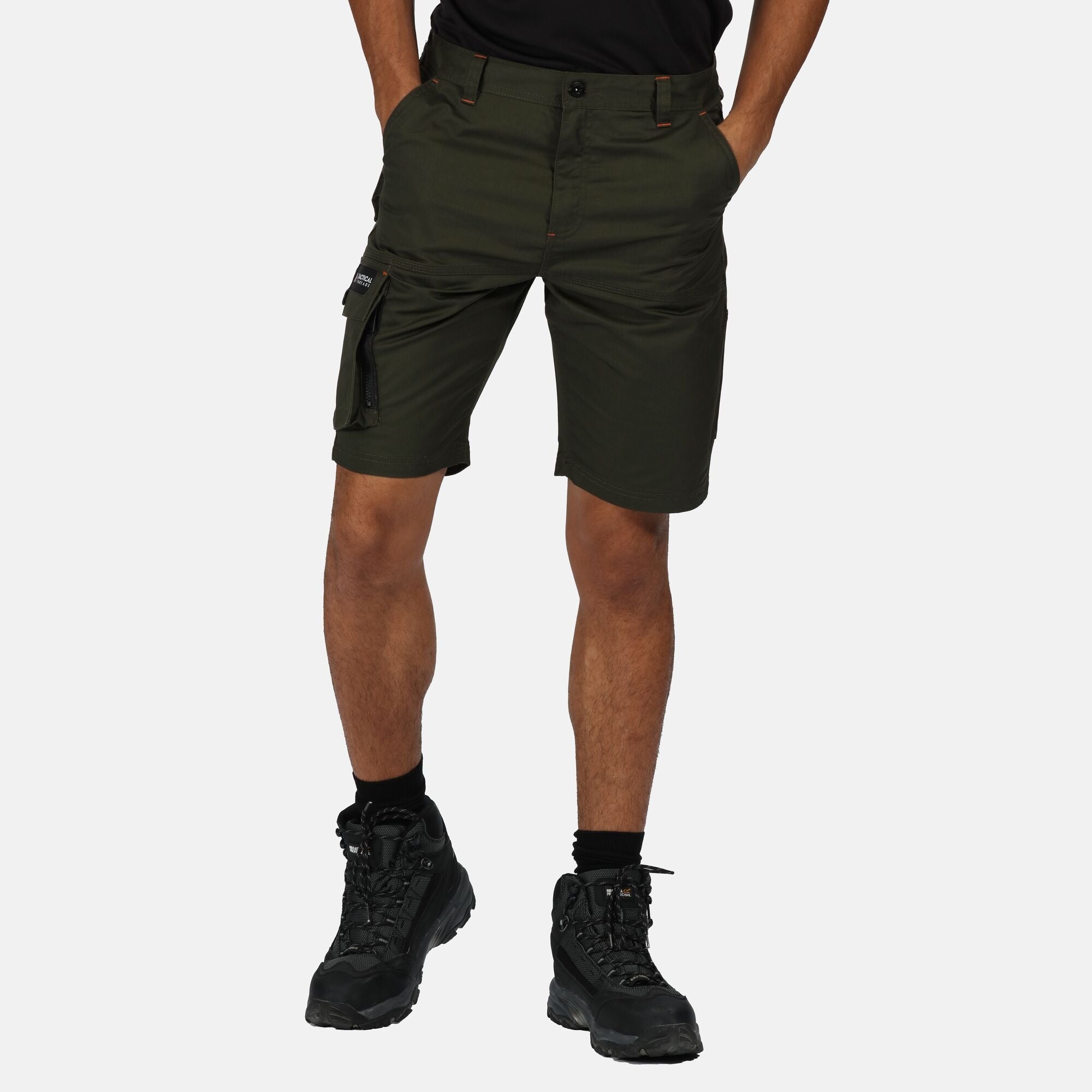 Regatta Heroic khaki men's water-repellent cargo shorts #TRJ388