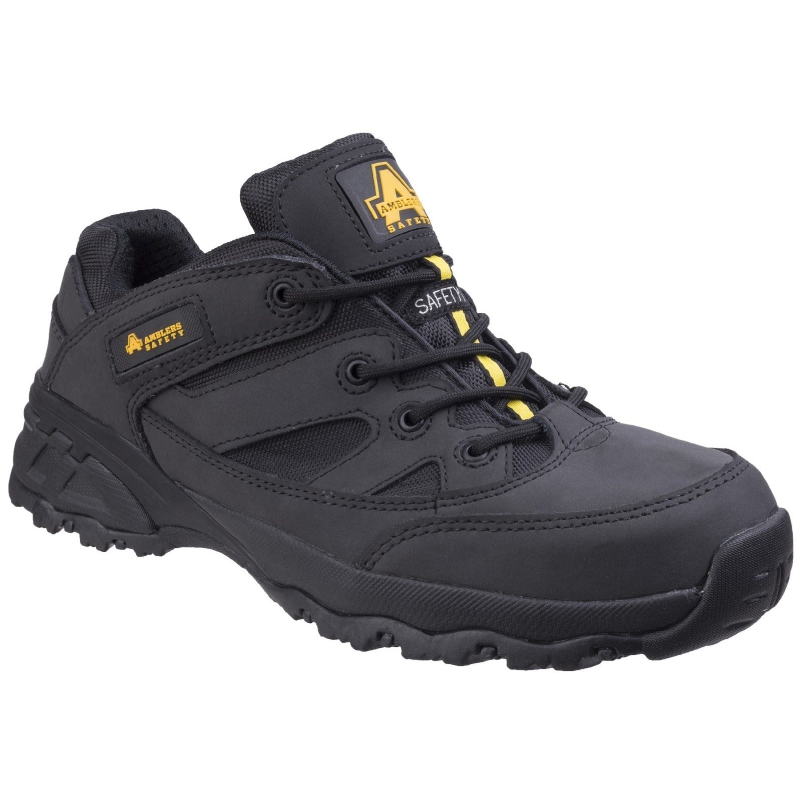 Amblers S1P black nubuck composite toe/midsole safety trainer shoe #FS68C