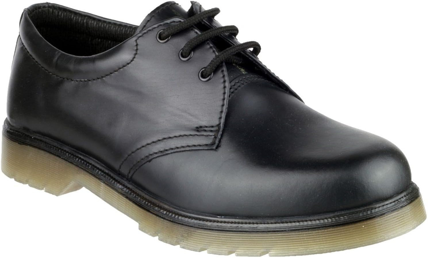 Amblers Aldershot unisex black leather air-sole non-safety gibson shoe