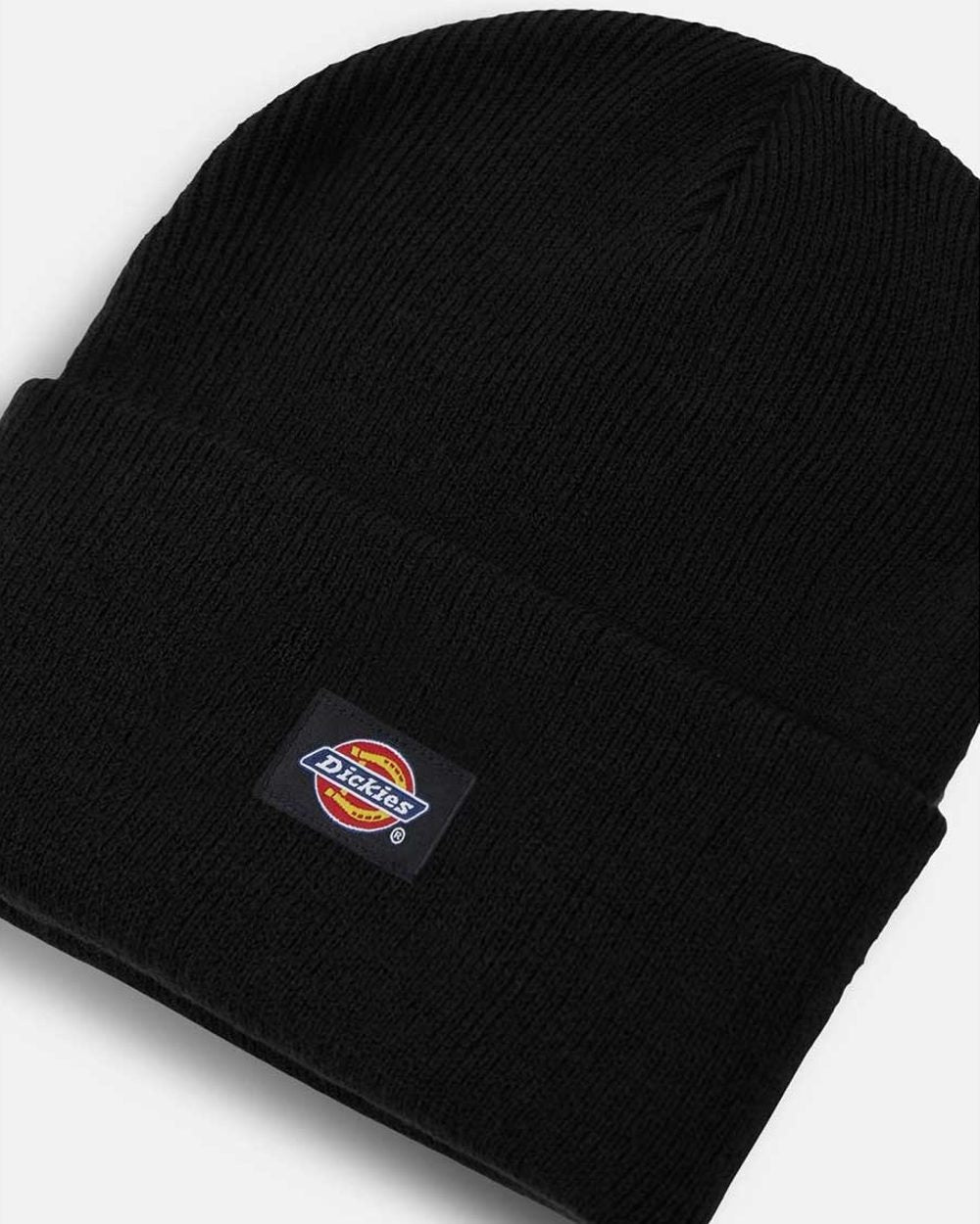 Dickies black knitted acrylic cuffed beanie cap