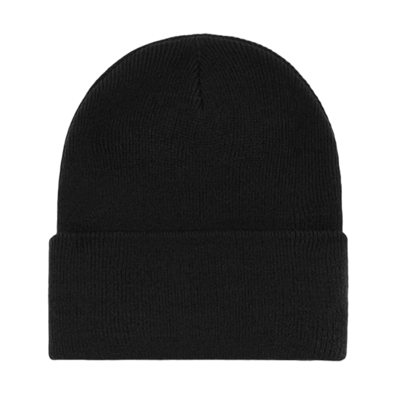 Dickies black knitted acrylic cuffed beanie cap