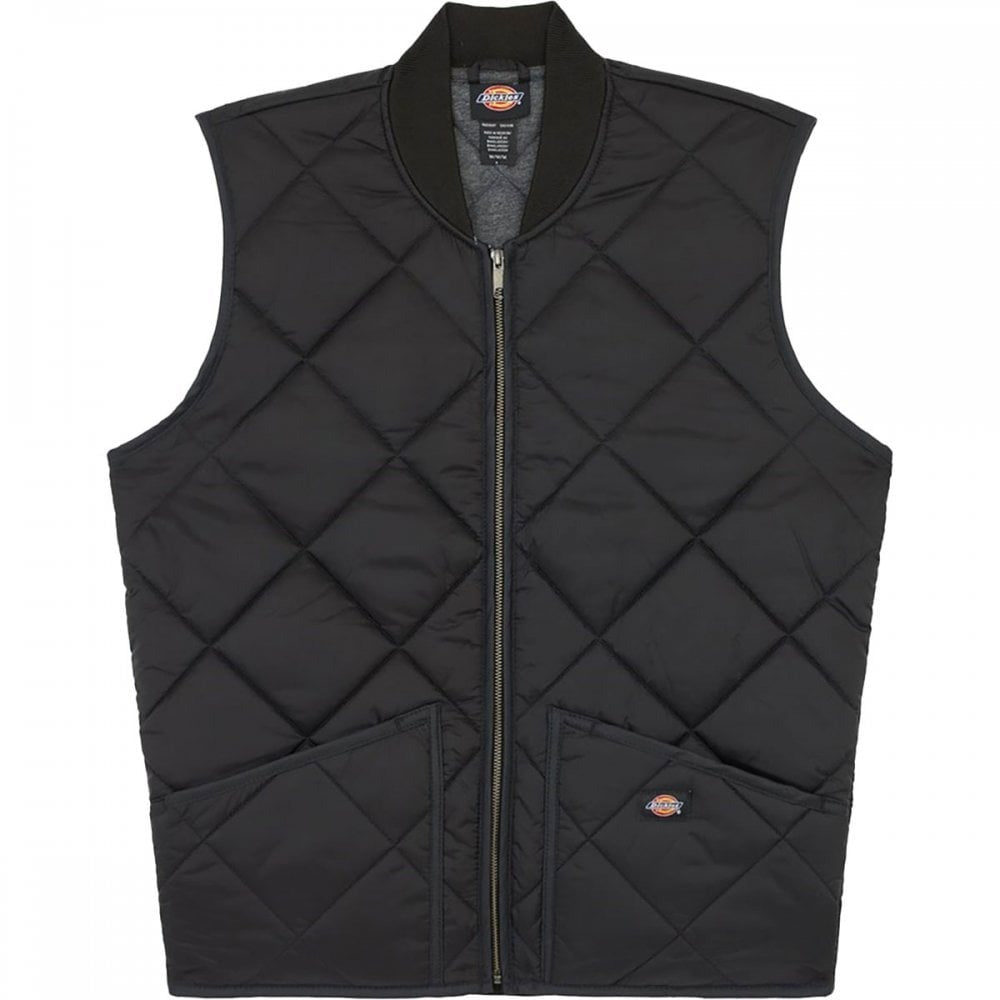 Dickies black men's diamond-quilted water-repellent gilet bodywarmer