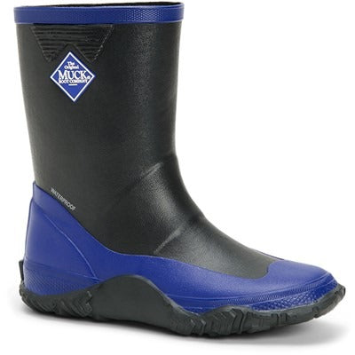 Muck Boot Forager kid's black/blue rubber waterproof wellington