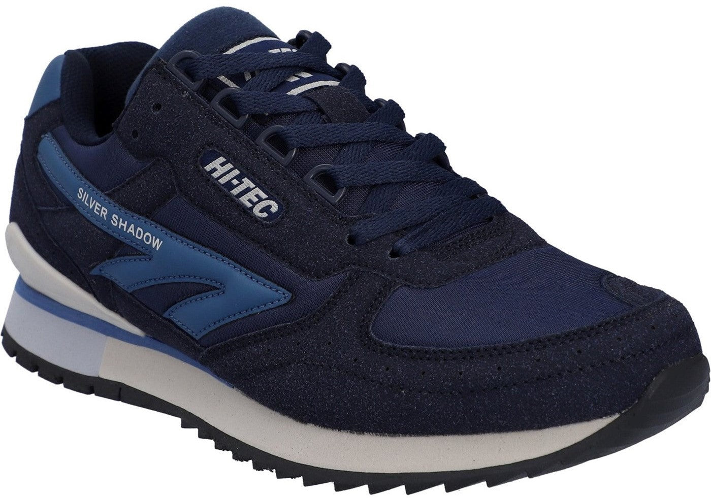 Hi-Tec Silver Shadow OG navy blue retro 80's running trainers shoes