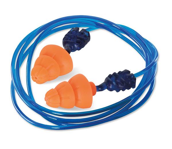 QED orange corded tri-flange corded earplugs (box 200 pairs) SNR34 #QED602C