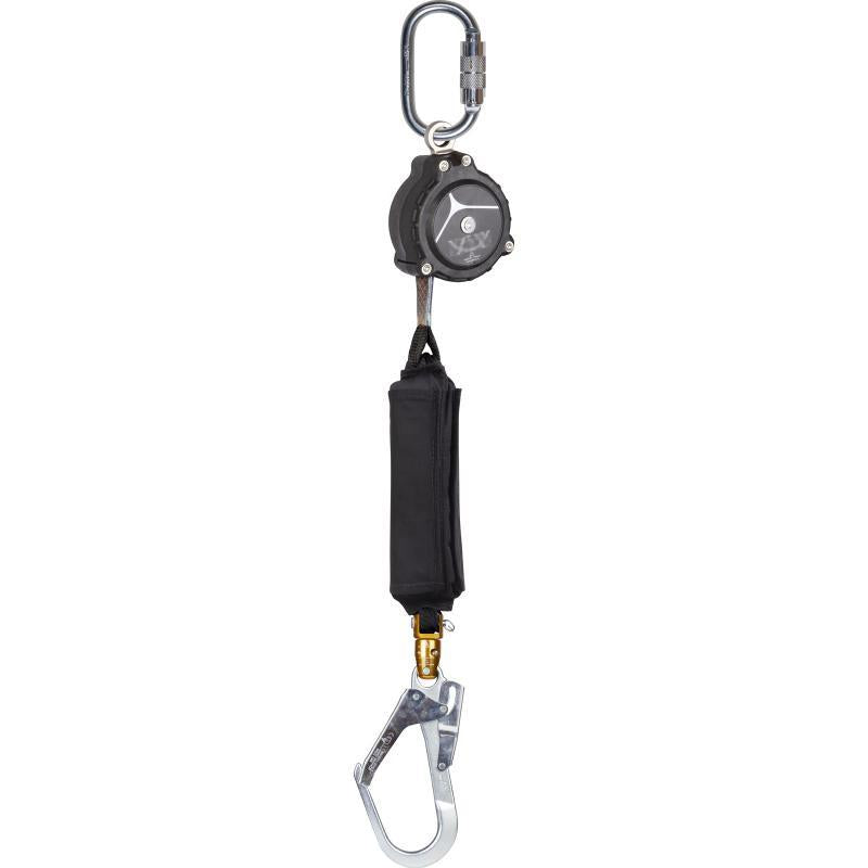 Delta Plus 1.8m self-retracting fall arrest with karabiner and scaffold hook #AN106