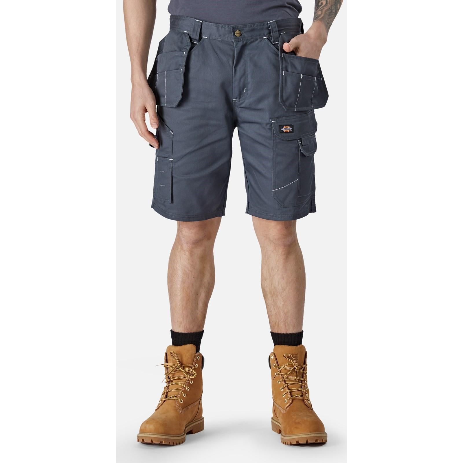 Dickies Redhawk Pro grey holster cargo multi pockets work shorts