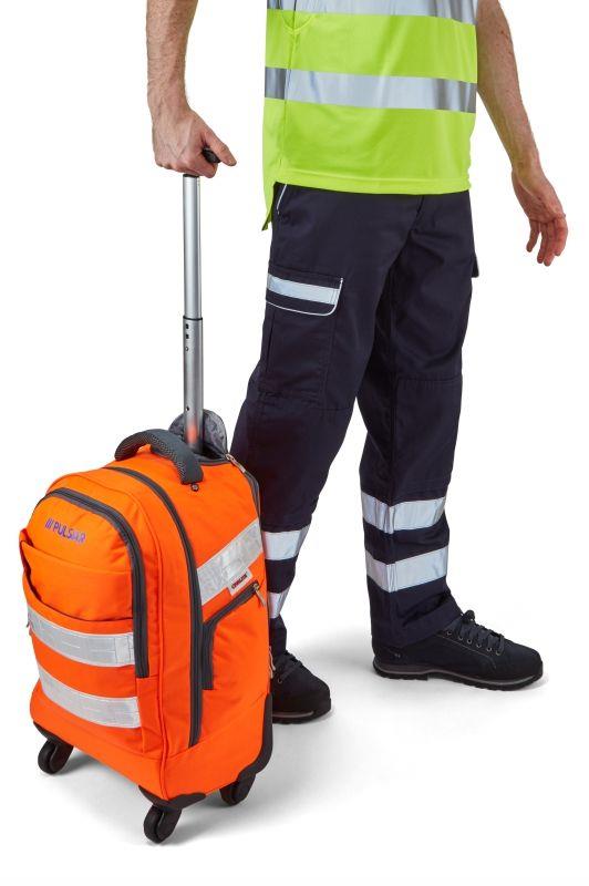 PULSAR® orange Rail specification Cordura trolley backpack rucksack #PR545