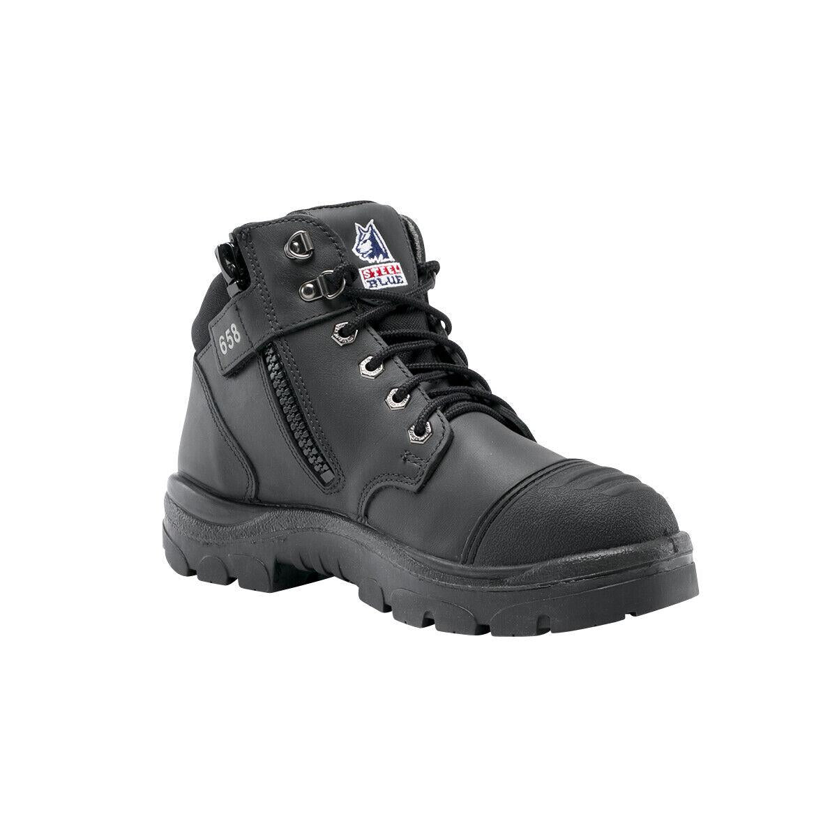 Steel Blue Parkes Bump zip S3 black steel toe/midsole safety work boot #392658