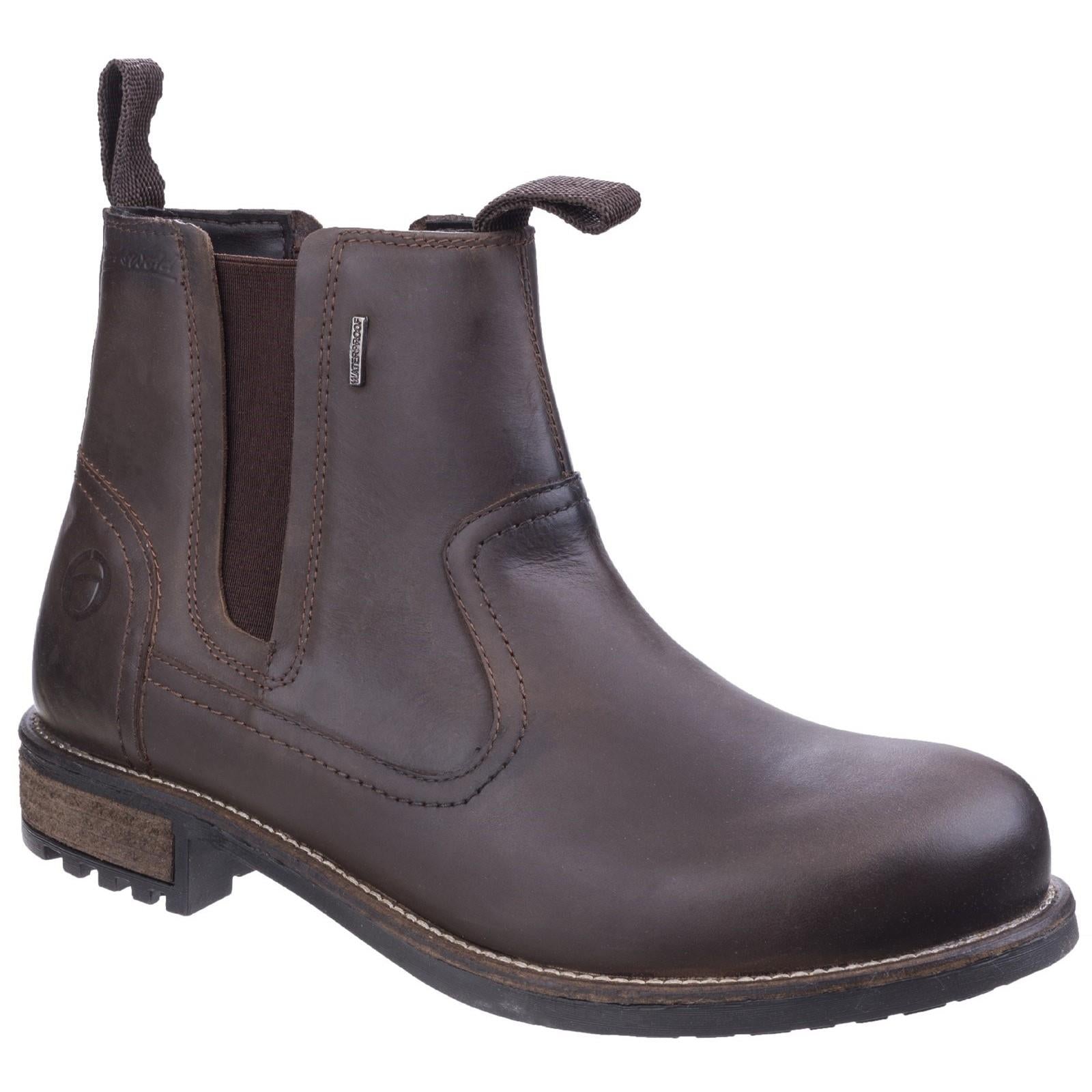 Cotswold Worcester brown leather waterproof men's country chelsea dealer boot