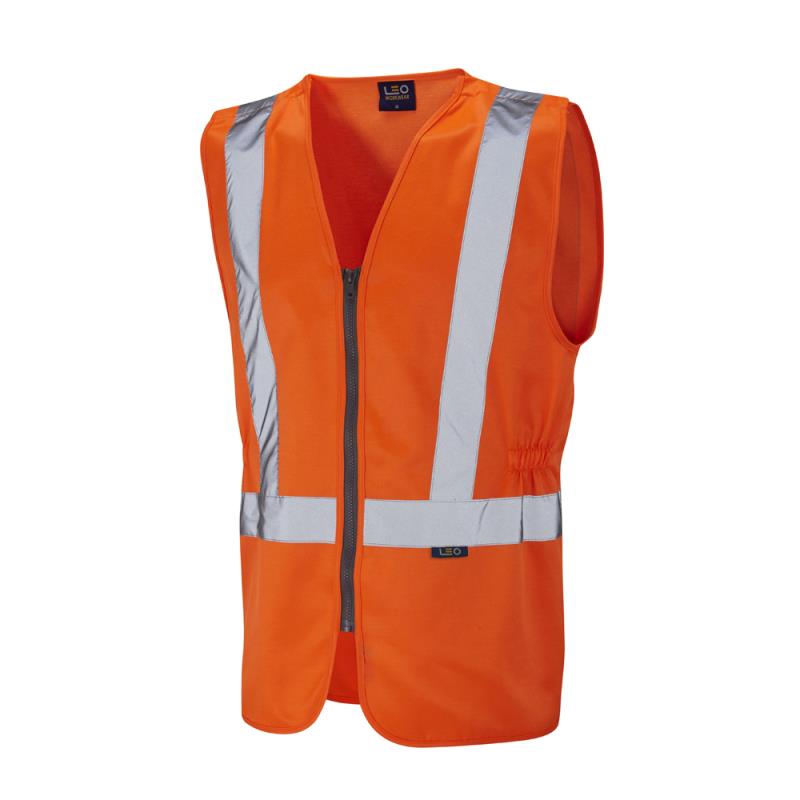 Leo Copplestone high visibility ISO 20471:2 Railway full-zip rip-apart waistcoat