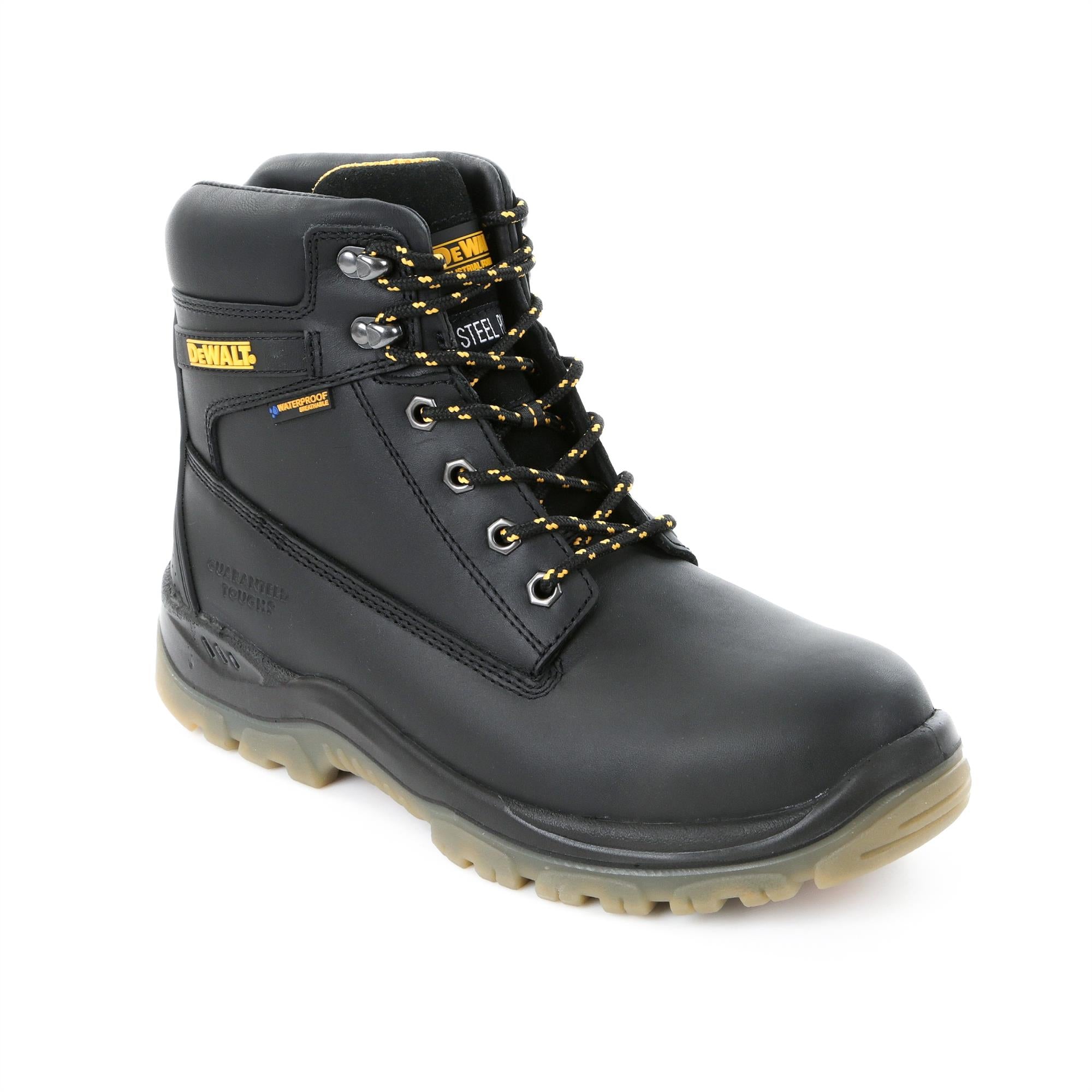 DeWalt Titanium S3 black leather waterproof steel toe/midsole work safety boots