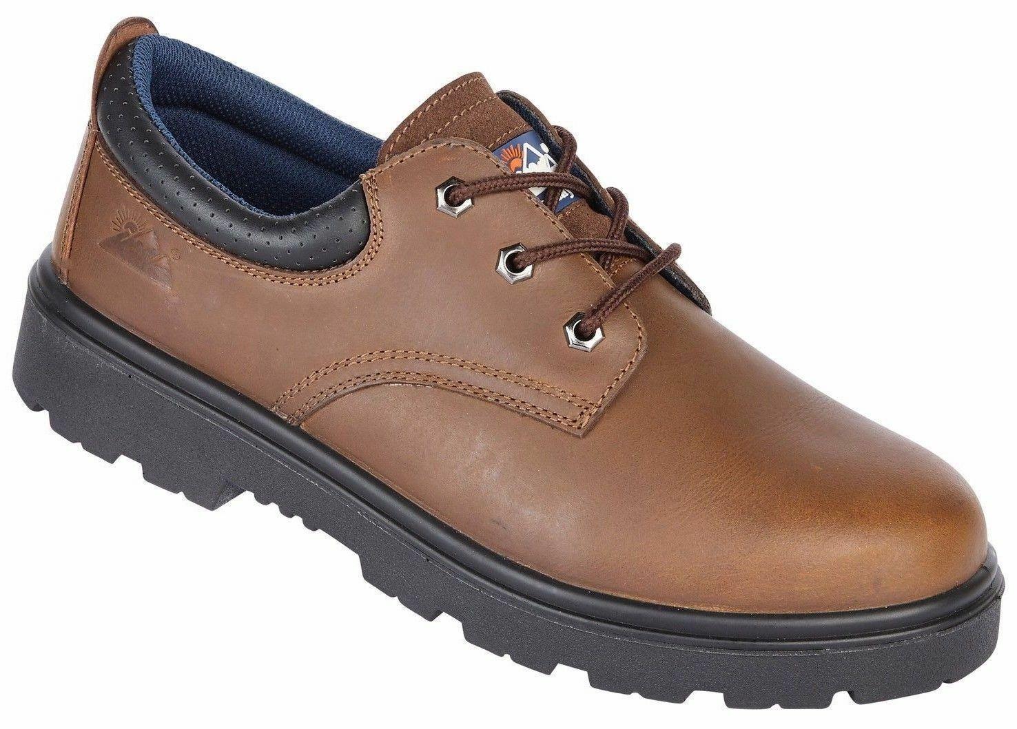 HIMALAYAN 1411 S3 brown leather padded safety shoe with midsole