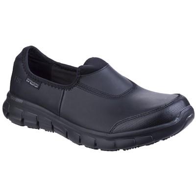 Skechers Sure Track women's black slip-on occupational work shoe #SK76536EC