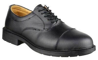 Amblers black steel toe/composite midsole oxford brogue safety shoe #FS43