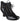 Hush Puppies Vivianna black suede leather women's lace up heeled ankle boot