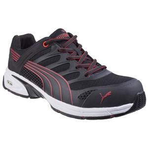 Puma Fuse Motion 2.0 S1P black/red contrast composite toe safety trainer shoe with midsole