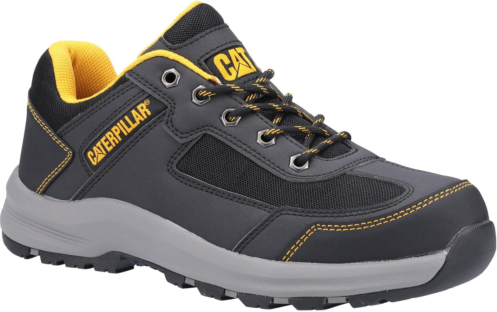 Caterpillar CAT Elmore Lo S1P grey steel toe/midsole work safety trainer shoes