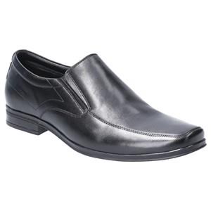 Hush Puppies Billy black leather upper cushioned inner slip-on smart shoe