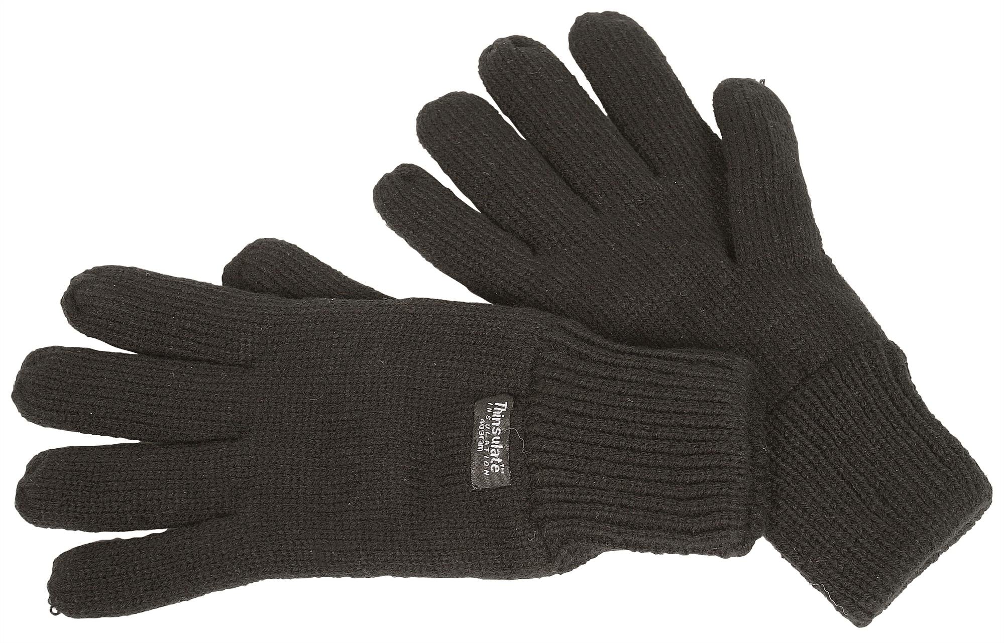 Fort Thinsulate thermal-lined black knitted winter glove #602