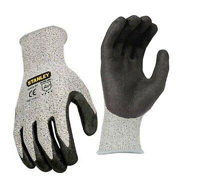 Stanley cut resistant PU dipped/HPPE knitted gripper glove size large #SY810L