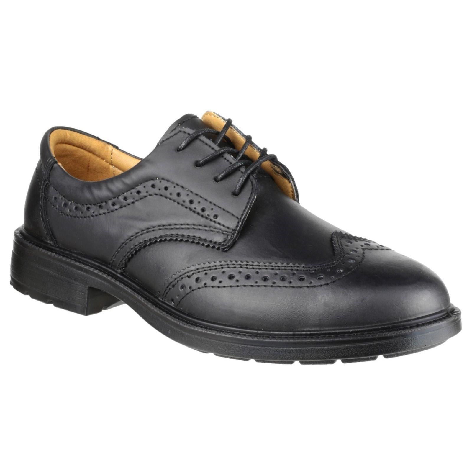 Amblers S1P black leather steel toe-cap/midsole safety brogue shoe #FS44