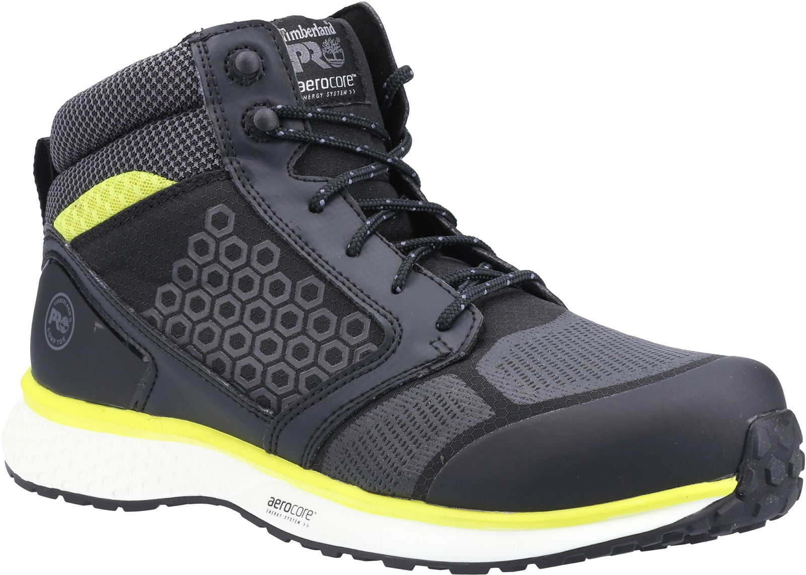 Timberland Pro Reaxion Mid S3 black/yellow composite toe/midsole safety boots