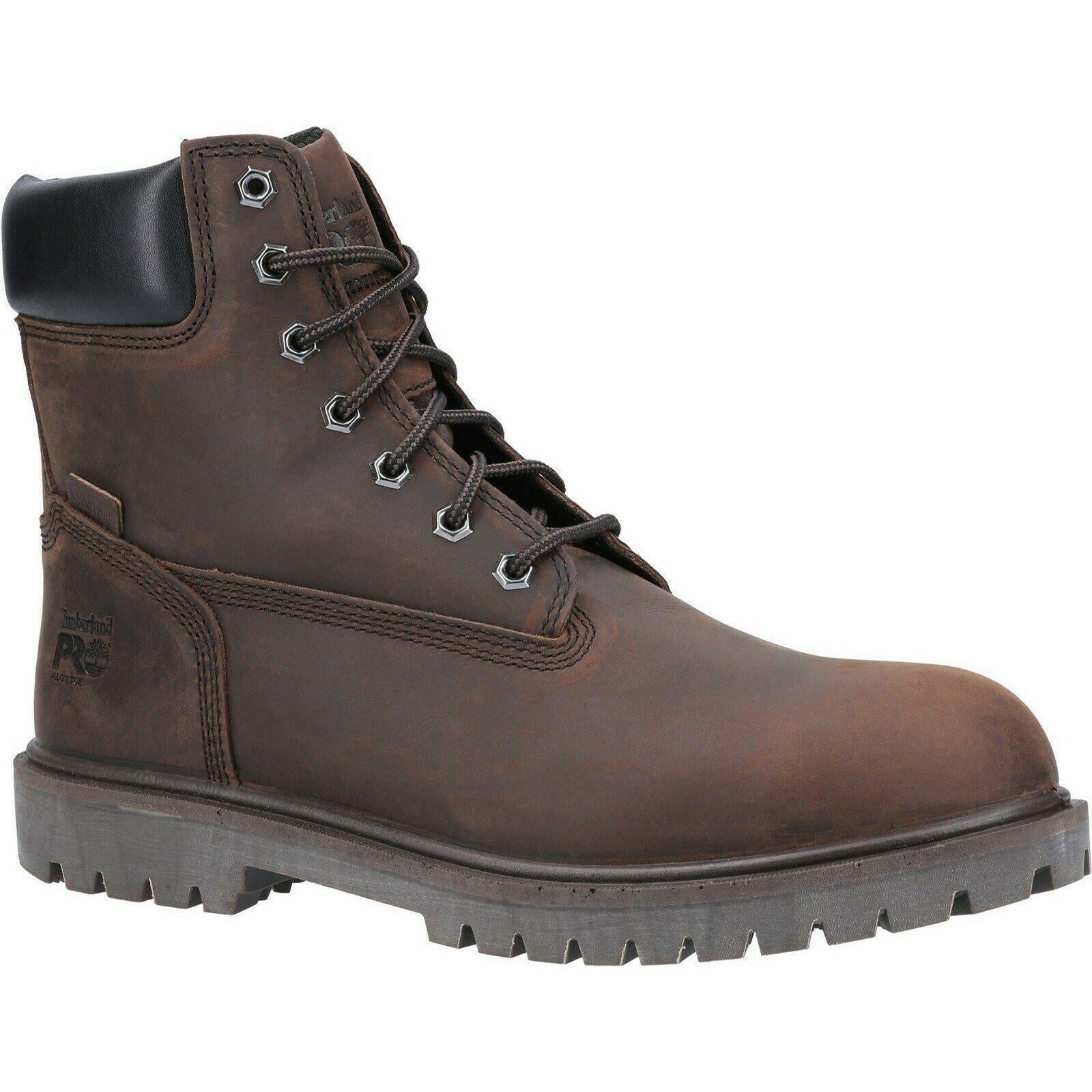 Timberland Iconic S3 brown leather waterproof alloy toe/midsole work safety boot
